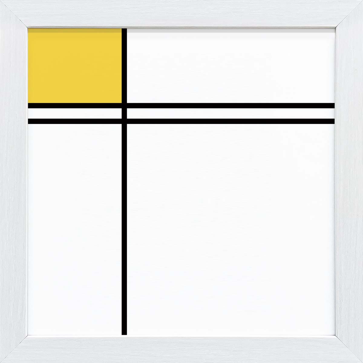 【スーパーSALE10%OFF】おうち美術館 モンドリアン 二重線と黄色のコンポジション / ゆうパケット 額入り 額装込 風景画 絵画 アート リビング 玄関...