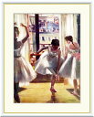 最大100%ポイントバック!限定抽選 10年保証 名画 油絵 三人の踊子 エドガー・ドガ 手彩仕上 高精細巧芸画/インテリア 額入り 額装込 アート リビング ...