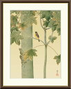 最大100%ポイントバック!限定抽選 10年保証 名画 油絵 桐に小禽 菱田春草 手彩仕上 高精細巧芸画/インテリア 額入り 額装込 アート リビング プレゼン...