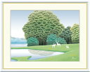 最大100%ポイントバック!限定抽選 10年保証 名画 油絵 湖畔碧樹 竹内凛子 手彩仕上 高精細巧芸画/インテリア 額入り 額装込 アート リビング プレゼン...