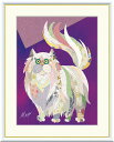 最大100%ポイントバック!限定抽選 10年保証 名画 油絵 ペルシャ猫 池田麻耶 手彩仕上 高精細巧芸画/インテリア 額入り 額装込 アート リビング プレゼ...