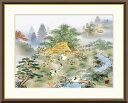 最大100%ポイントバック!限定抽選 10年保証 名画 油絵 七福四神相応図 有馬荘園 手彩仕上 高精細巧芸画/インテリア 額入り 額装込 アート リビング プ...