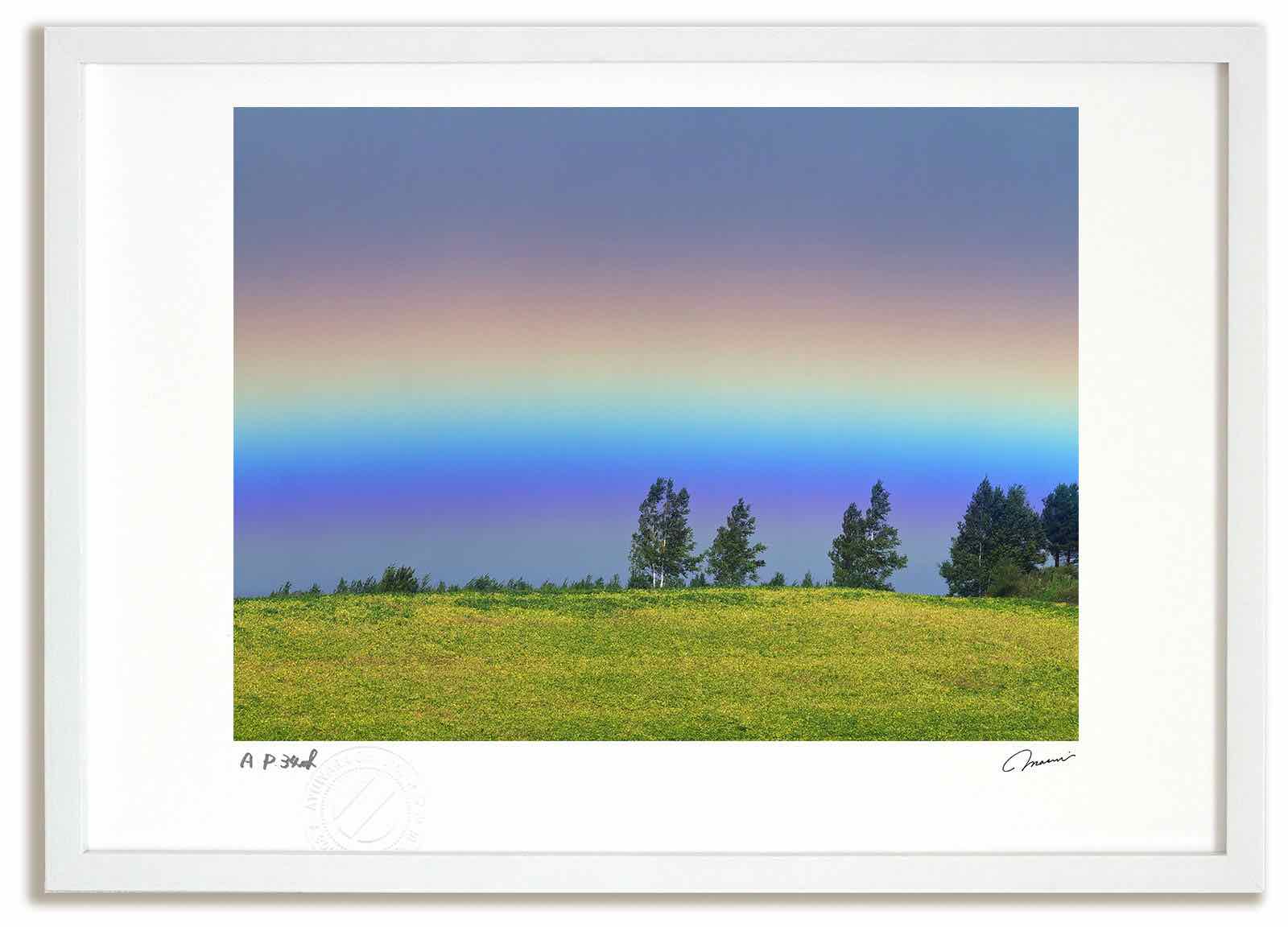 【スーパーSALE半額】アートフォト 絵画 ベスト 虹1 高橋真澄/インテリア 額入り 額装込 風景画 油絵 ポスター アート アートパネル リビング 玄関 プ...