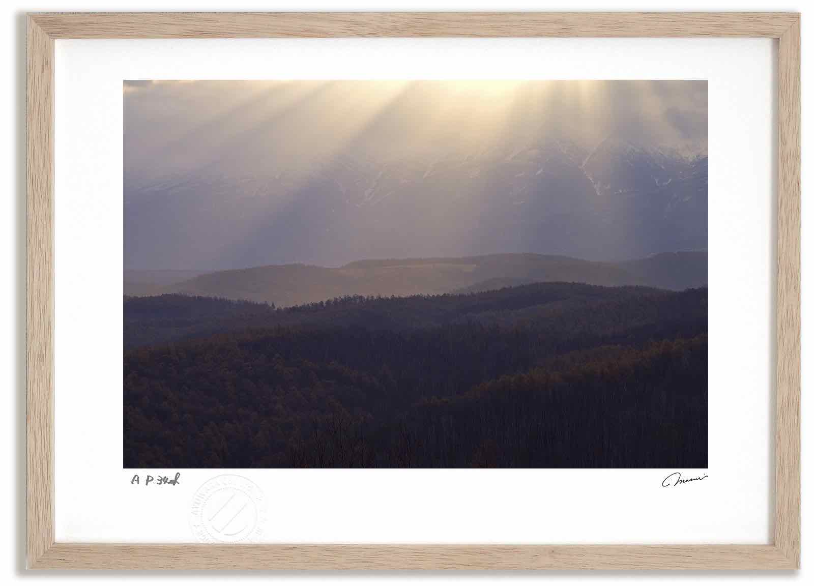 【スーパーSALE半額】アートフォト 絵画 光芒4 高橋真澄/インテリア 額入り 額装込 風景画 油絵 ポスター アート アートパネル リビング 玄関 プレゼン...