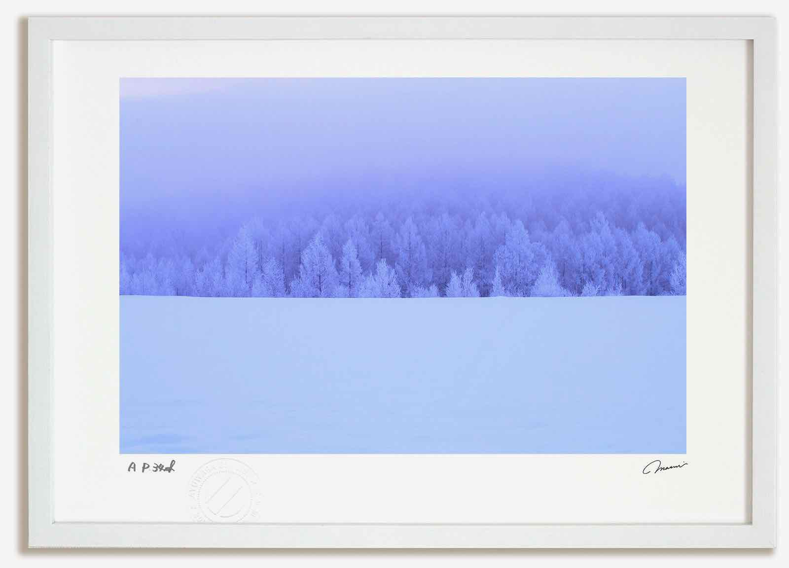 【スーパーSALE半額】アートフォト 絵画 夜明け前の霧氷2 高橋真澄/インテリア 額入り 額装込 風景画 油絵 ポスター アート アートパネル リビング 玄関...