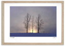 最大100%ポイントバック!限定抽選 アートフォト 絵画 夕日の3本の木 高橋真澄/インテリア 額入り 額装込 風景画 油絵 ポスター アート アートパネル リ...