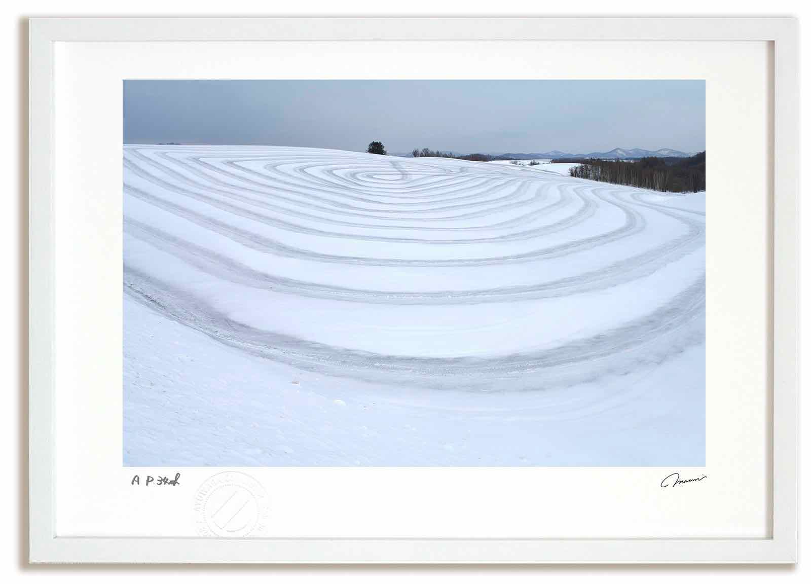 アートフォト 絵画 融雪剤のパターン2 高橋真澄/インテリア 額入り 額装込 風景画 油絵 ポスター アート アートパネル リビング 玄関 プレゼント モダン アートフレーム 飾る おしゃれ 壁掛け 絵