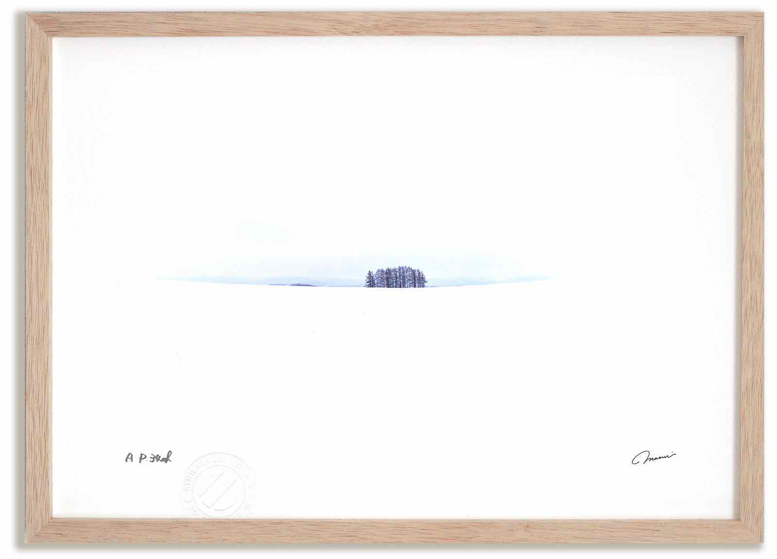 アートフォト 絵画 白い丘6 高橋真澄/インテリア 額入り 額装込 風景画 油絵 ポスター アート アートパネル リビング 玄関 プレゼント モダン アートフレーム 飾る おしゃれ 壁掛け 絵