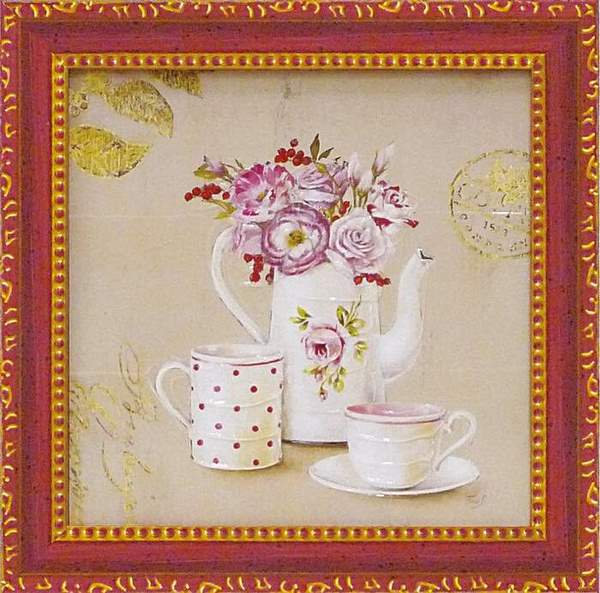 ミニゲル アートフレーム ゆうパケット フェリー ステファニア 「セット フォー ブレックファースト」/額入り 額装込 風景画 絵画 アート リビング 玄関 ト...