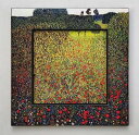 最大100%ポイントバック!限定抽選 ビッグアート 名画ハイグロスシリーズ クリムト 「フィールド オブ ポピー」/インテリア 額入り 額装込 風景画 油絵 ポ...
