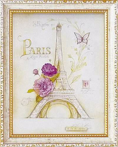 絵画 ゆうパケット ミニゲル アートフレーム アンジェラ スターリング 「エッフェル タワー ローズ」/額入り 額装込 絵画 アート リビング 玄関 インテリア...