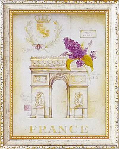 絵画 ゆうパケット ミニゲル アートフレーム アンジェラ スターリング 「アーク デ トリヨンス ライラック」/額入 額装込 風景画 絵画 アート リビング 玄...