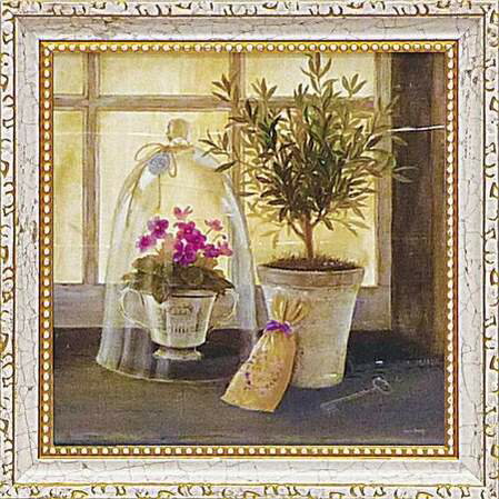 ミニゲル アートフレーム アンジェラ スターリング 「ハーブ ウィンドウ ガーデン」 ゆうパケット/インテリア 飾る 額入り 額装込 油絵 フック ポスター ア...