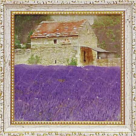 ミニゲル アートフレーム ブレット スターリング 「タスカン ラベンダー」 ゆうパケット/インテリア 飾る 額入り 油絵 ポスター アート 印象派 直筆 ビーチ...