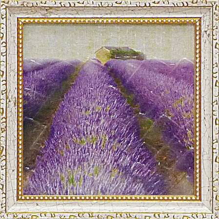 ミニゲル アートフレーム ブレット スターリング 「ラベンダー フィールド」 ゆうパケット/インテリア 飾る 額入り 油絵 ポスター アート 印象派 直筆 ビー...
