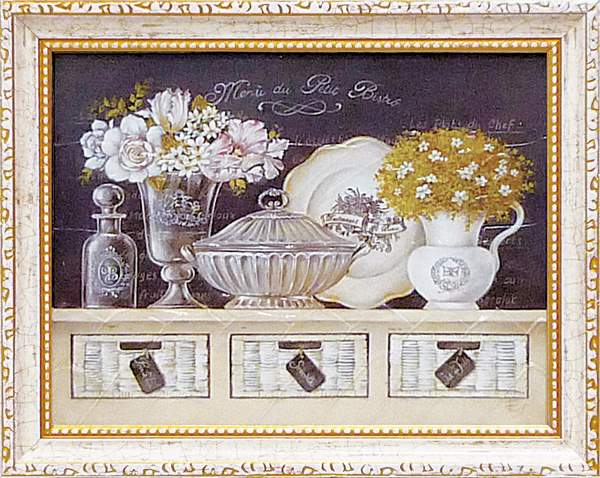 ミニゲル アートフレーム フェリー ステファニア 「プチ ビストロ」 ゆうパケット/インテリア 飾る 額入り 額装込 油絵 ポスター アート 印象派 直筆 ビー...