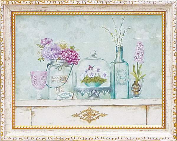 ミニゲル アートフレーム フェリー ステファニア 「プリティ ヴィンテージ 2」 ゆうパケット/インテリア 飾る 額入り 油絵 ポスター アート 印象派 直筆 ...