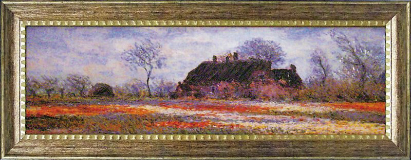 【スーパーSALE10%OFF】絵画 LLサイズ モネ 「チューリップフィールドアットサッセンハイム」/インテリア 額入り 額装込 風景画 油絵 ポスター アー...