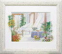 最大100%ポイントバック!限定抽選 絵画 ピーター モッツ ホワイト ピアノ/インテリア 額入り 額装込 風景画 油絵 ポスター アート アートパネル リビン...