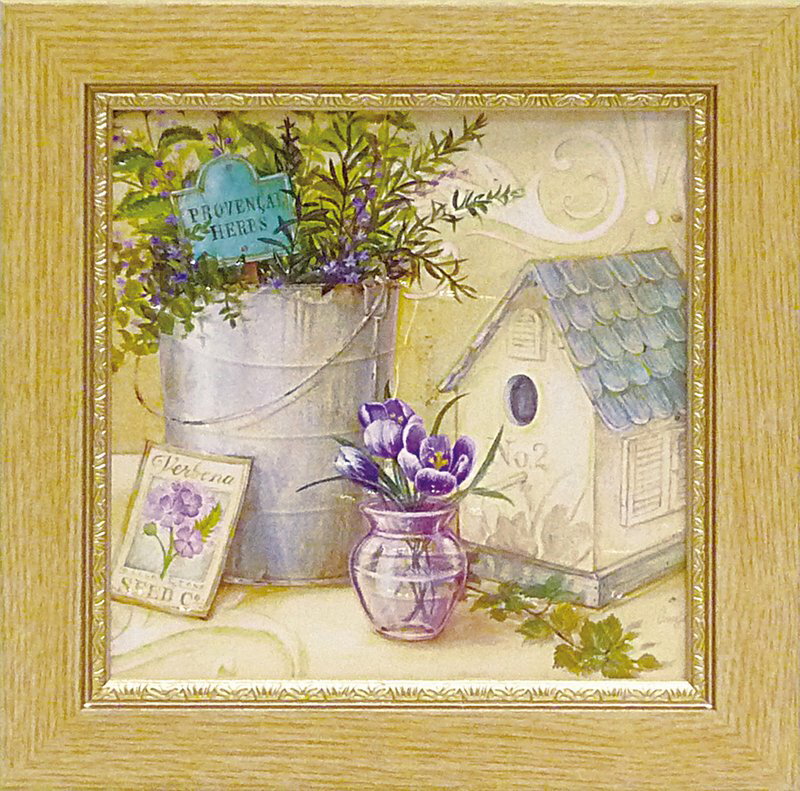 ミニゲル アートフレーム ゆうパケット アンジェラ スターリング 「シェフズ ガーデン」/インテリア 飾る 額入り 油絵 ポスター アート 印象派 直筆 ビーチ...