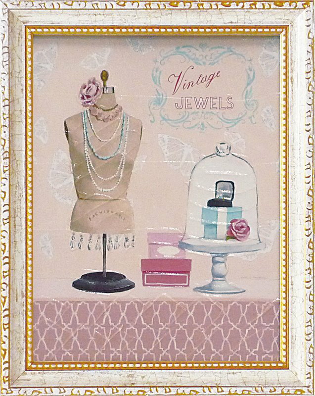 ミニゲル アートフレーム ゆうパケット マルコ ファビアノ 「ヴィンテージ ジュエル」/インテリア 飾る 額入り 油絵 ポスター アート 印象派 直筆 ビーチ ...