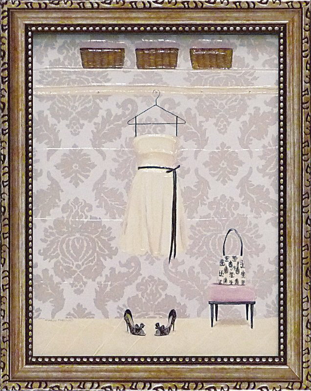 ミニゲル アートフレーム ゆうパケット マルコ ファビアノ 「ナッシング トゥ ウェアー1」/インテリア 飾る 額入り 額装込 油絵 ポスター アート ルネッサ...