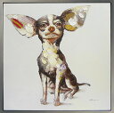 絵画 アート スウィートチワワ/インテリア 額入り 額装込 風景画 油絵 ポスター アート アートパネル リビング 玄関 プレゼント モダン アートフレーム 飾...
