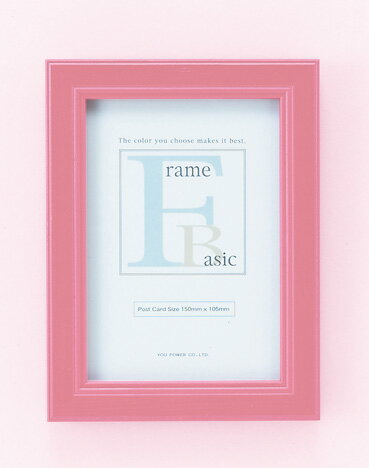 【スーパーSALE10%OFF】ポストカードフレーム ゆうパケット ポストカードサイズ ピンク/インテリア 壁掛け 額入り 額装込 風景画 油絵 ポスター アー...