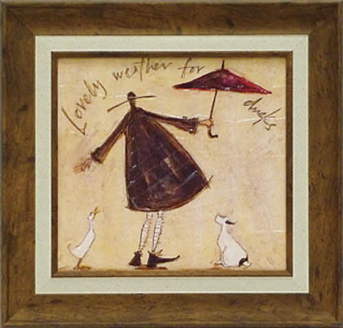 【スーパーSALE10%OFF】絵画 サムトフト アヒルの好きなお天気【その他サムトフト作品多数あり】/インテリア 額入り 額装込 風景画 油絵 ポスター アー...