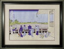 日本画 葛飾 北斎「五百羅漢寺」/インテリア 額入り 額装込 風景画 油絵 ポスター アート アートパネル リビング 玄関 プレゼント モダン アートフレーム 飾る 3Lサイズ おしゃれ 壁掛け 絵