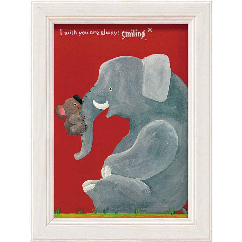 【スーパーSALE10%OFF】絵画 ゆうパケット 武内 祐人「コアラとゾウ」/インテリア 額入り 額装込 風景画 油絵 ポスター アート アートパネル リビン...