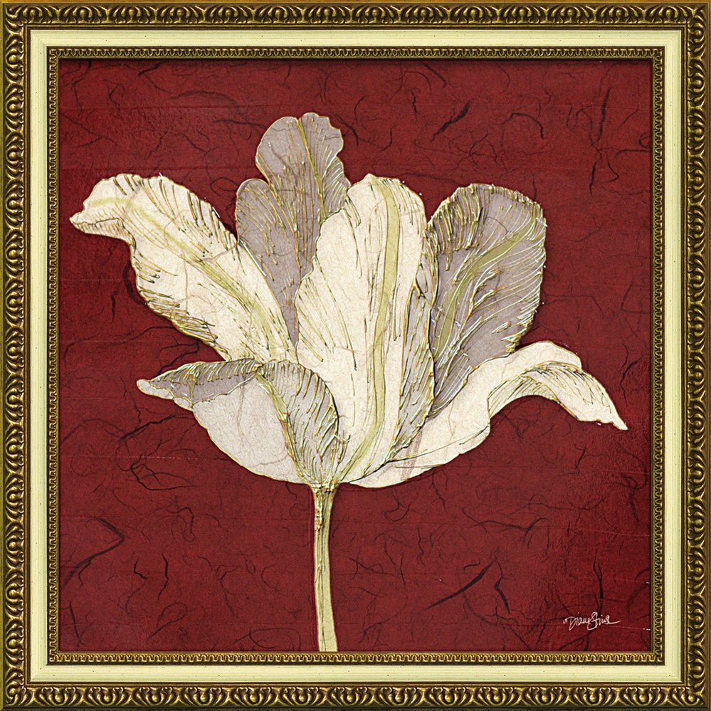 【スーパーSALE10%OFF】絵画 ダイアン スティムソン「チューリップ ウィズ レッド」/インテリア 額入り 額装込 風景画 油絵 ポスター アート アート...