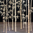 木彫りアート ウッド スカルプチャー アート「フォレスト バンブー(BK+NP)」/インテリア 額入り 額装込 風景画 油絵 ポスター アート アートパネル リ...