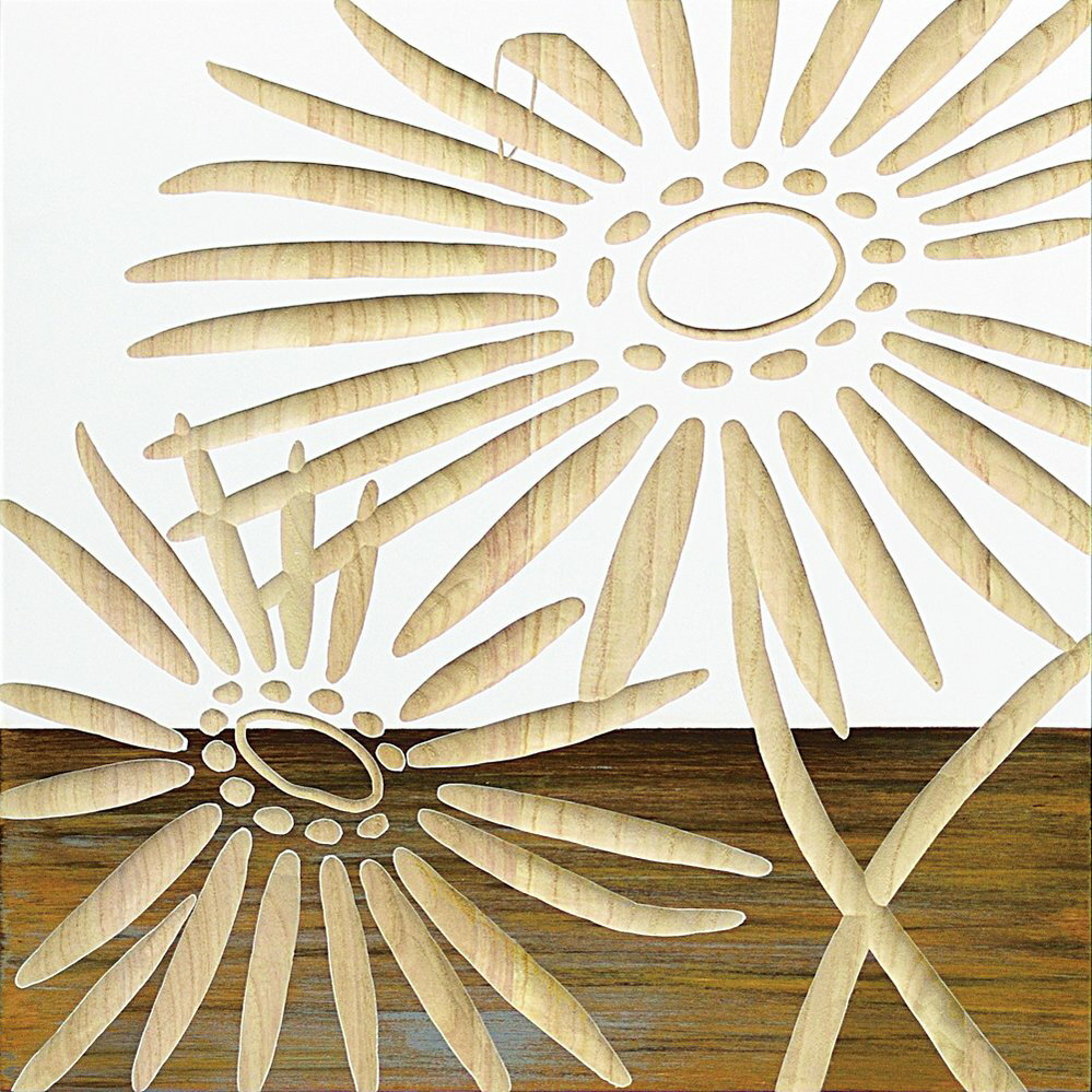 【スーパーSALE10%OFF】木彫りアート ウッド スカルプチャー アート「ネーチャー ガーベラ2(WH+NP)」/インテリア 額入り 額装込 風景画 油絵 ...