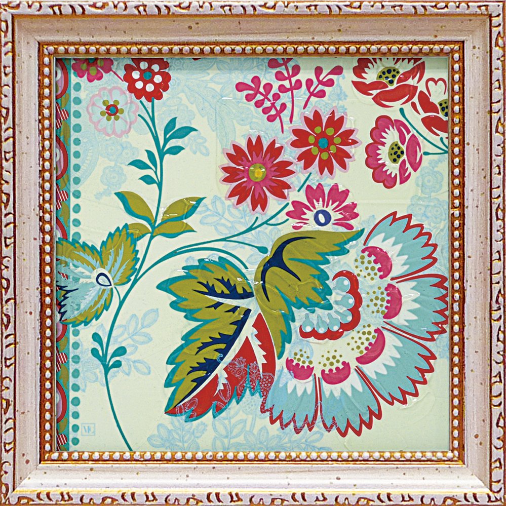 【スーパーSALE10%OFF】絵画 バイオレット レクレール「ポージー フローラル」 ゆうパケット /インテリア 額入り 額装込 風景画 油絵 ポスター アー...