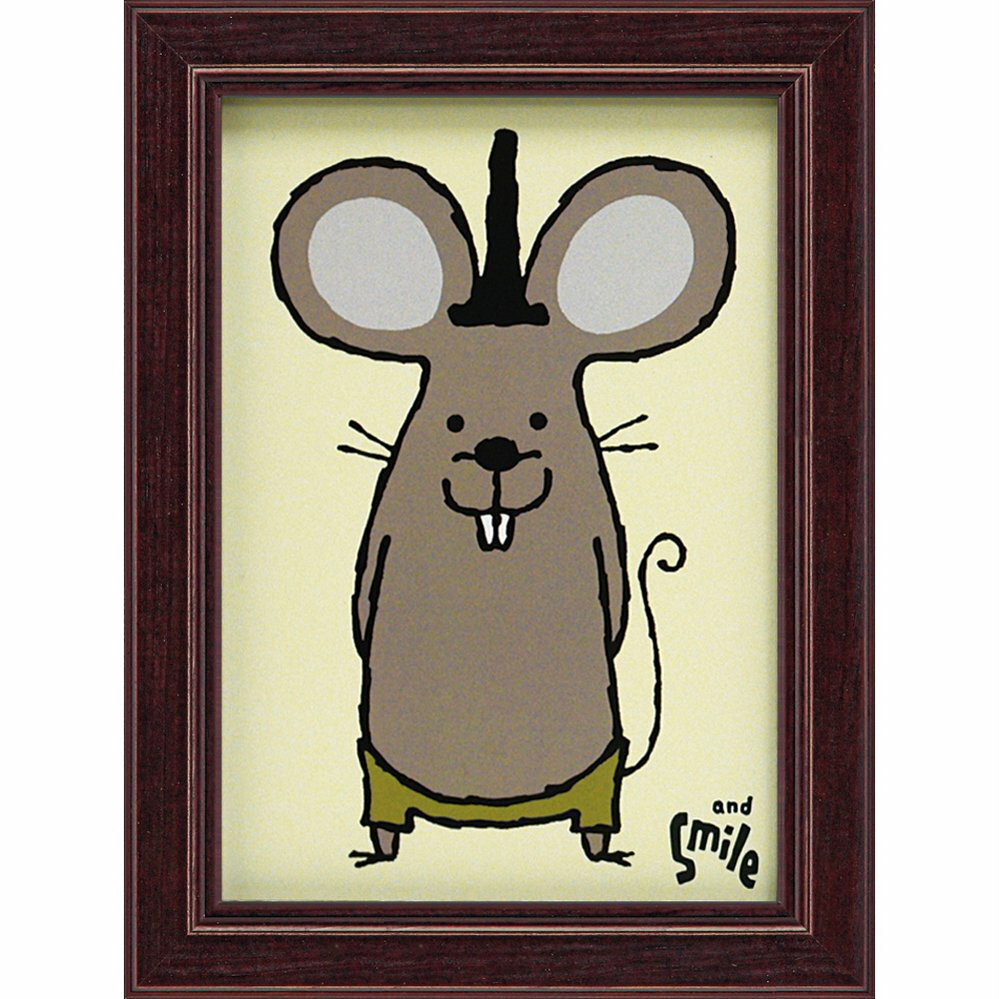 【スーパーSALE10%OFF】アートフレーム 武内 祐人「ネズミ(and Smile)」 ゆうパケット /インテリア 額入り 額装込 風景画 油絵 ポスター ...