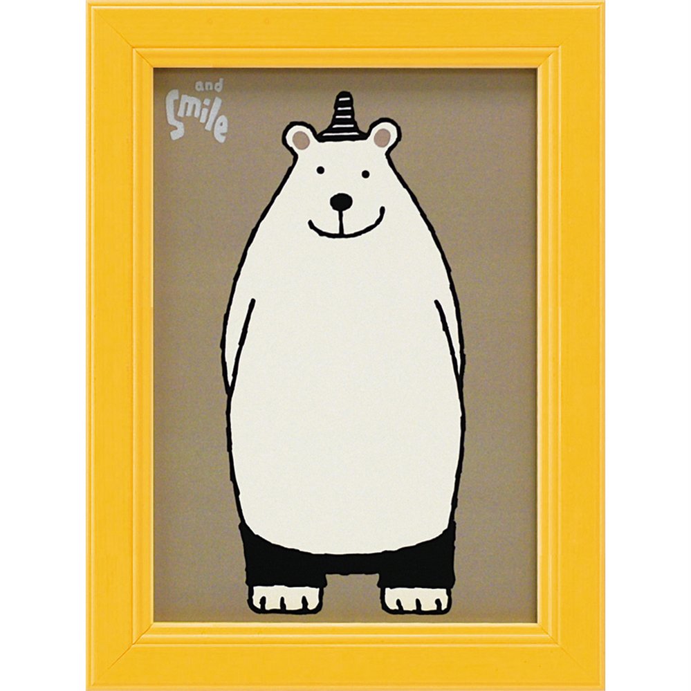 アートフレーム 武内 祐人「シロクマ(and Smile)」 ゆうパケット /インテリア 額入り 額装込 風景画 油絵 ポスター アート アートパネル リビング...