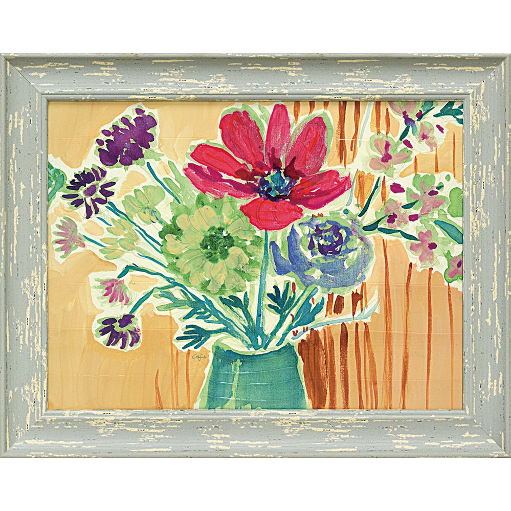 乐天商城 - 絵画 コリーン サンドランド「ベラ ブーケ」/インテリア 額入り 額装込 風景画 油絵 ポスター アート アートパネル リビング 玄関 プレゼント モダン アートフレーム 飾る Lサイズ おしゃれ 壁掛け 絵