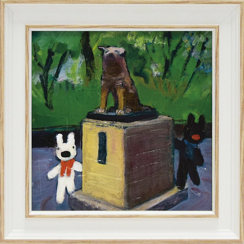 アートフレーム リサとガスパール アートフレーム Sサイズ「待ち合わせ」ゆうパケット/インテリア 額入り 額装込 風景画 油絵 ポスター アート アートパネル ...