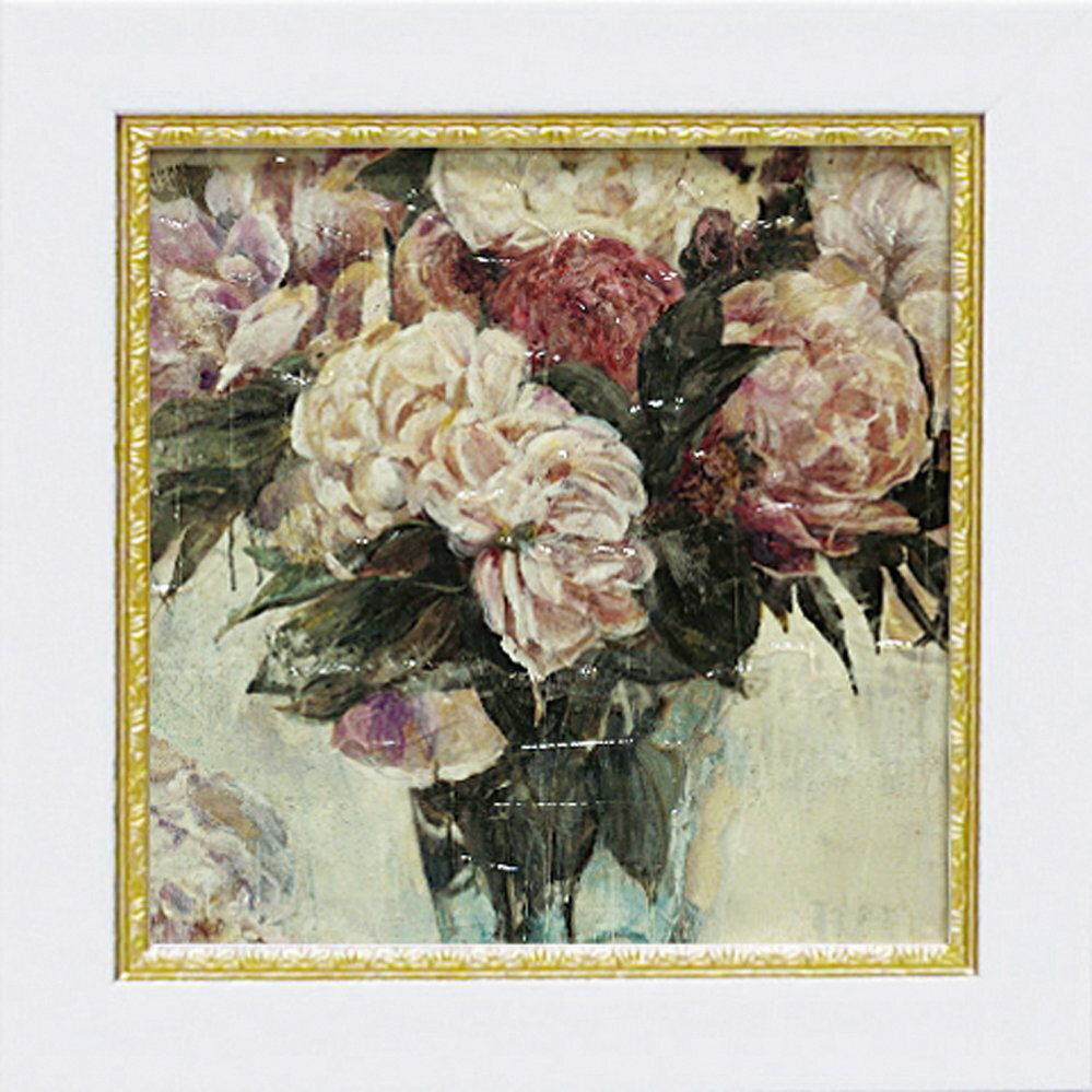 絵画 ミニゲル アートフレーム マティーナ セオドシウ「イングリッシュ エステート ブーケ」ゆうパケット/インテリア 額入り 額装込 風景画 油絵 ポスター ア...