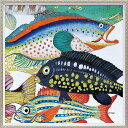 最大100%ポイントバック!限定抽選 絵画 油絵 オイル ペイント アート「アンダー ザ シー2(Mサイズ)」/インテリア 額入り 額装込 風景画 油絵 ポスタ...