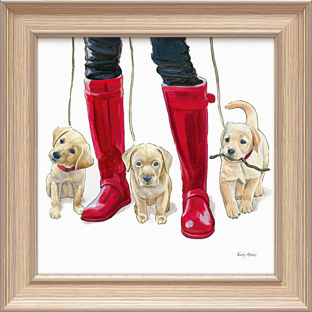 【スーパーSALE10%OFF】絵画 エミリー アダムス「ファーリー ファッション フレンド1」/額入り 額装込 風景画 絵画 アート リビング 玄関 トイレ ...