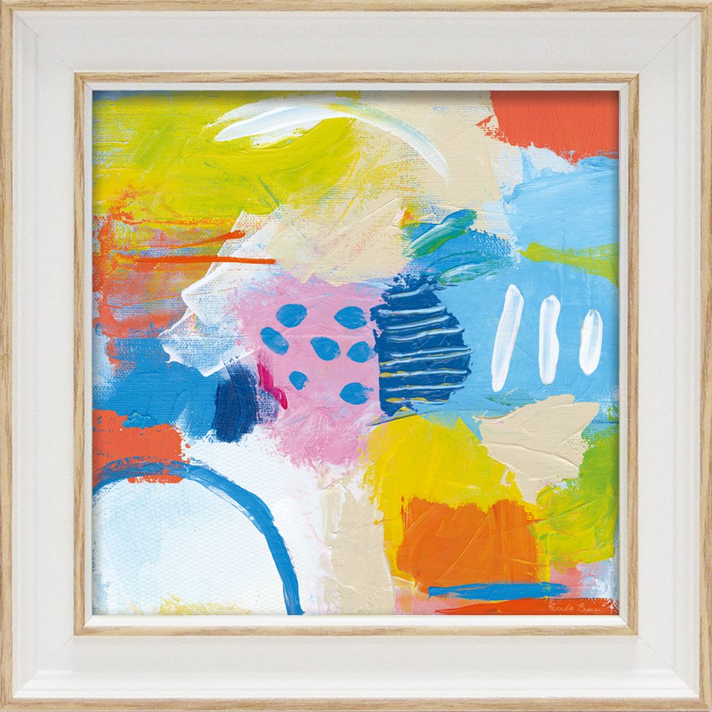 【スーパーSALE10%OFF】絵画 ミニゲル アートフレーム ファリダ ザマン「チアフル2」 ゆうパケット/額入り 額装込 風景画 絵画 アート リビング 玄...