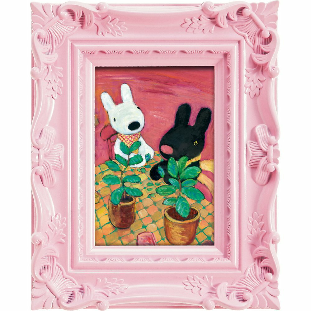 【スーパーSALE10%OFF】アートフレーム リサとガスパール デコラティブ アートフレーム「鉢植え」/額入り 額装込 風景画 絵画 アート リビング 玄関 ...