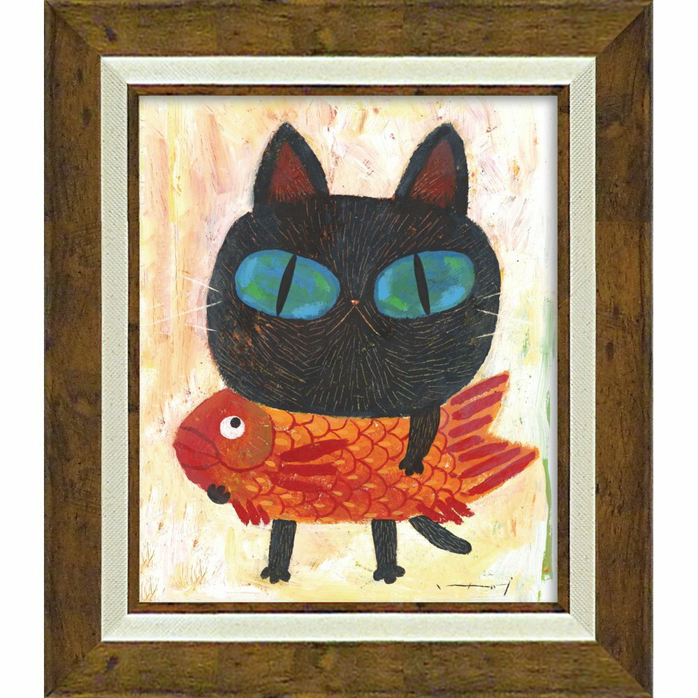 【スーパーSALE10%OFF】アートフレーム 糸井忠晴 アート フレーム「奈良町の のらねこ」/額入り 額装込 風景画 絵画 アート リビング 玄関 トイレ ...