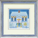 最大100%ポイントバック!限定抽選 絵画 壁掛け「snowy home」栗乃木ハルミ くりのき はるみ/額入り 額装込 風景画 絵画 アート リビング 玄関 ...