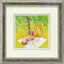 【スーパーSALE10%OFF】絵画 壁掛け「りんご園にて」栗乃木ハルミ くりのき はるみ/額入り 額装込 風景画 絵画 アート リビング 玄関 トイレ インテ...
