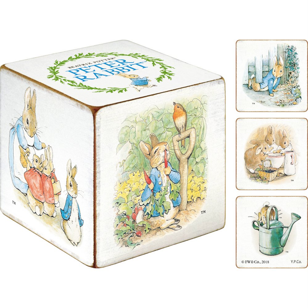 置物・雑貨 ピーター ラビット 木製キューブ アート『ピーターラビットのおはなし』(Lサイズ)/額入り 額装込 風景画 絵画 絵 壁掛け アート リビング 玄関...