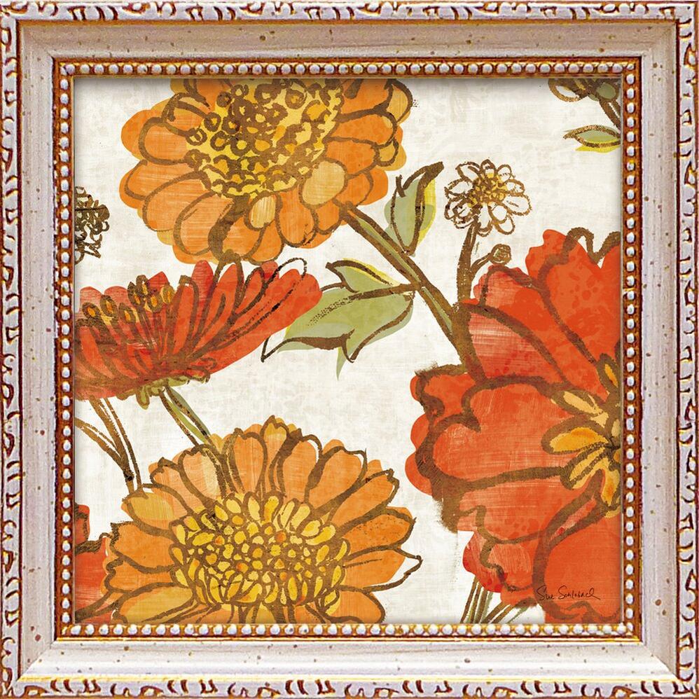 絵画 ミニゲル アートフレーム スー シェルバッハ「タンジェリン スクエア」 ゆうパケット/額入り 額装込 風景画 絵画 アート リビング 玄関 トイレ インテ...