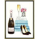 最大100%ポイントバック!限定抽選 絵画 オマージュ キャンバスアート「ティール シャンパン(Lサイズ)」/インテリア モダン アート ディスプレイ スタイリ...
